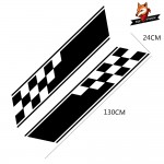 2pcs Car Funny Stylish Stickers Car Racing Stripe Stickers Auto Vinyl Film Both Side Body Decals Car Styling Accessories